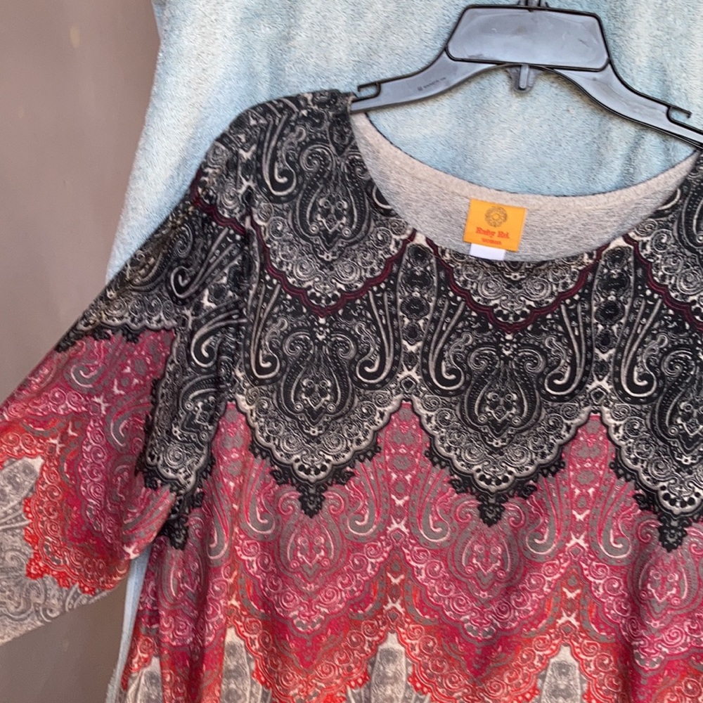 Ruby Rd top cozy vibes boho print pullover printed shirt casual size 2X - Picture 6 of 17